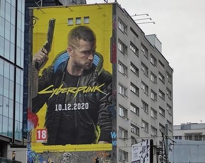 Дату релиза изменить нельзя: В Варшаве замечены новые рекламные баннеры Cyberpunk 2077